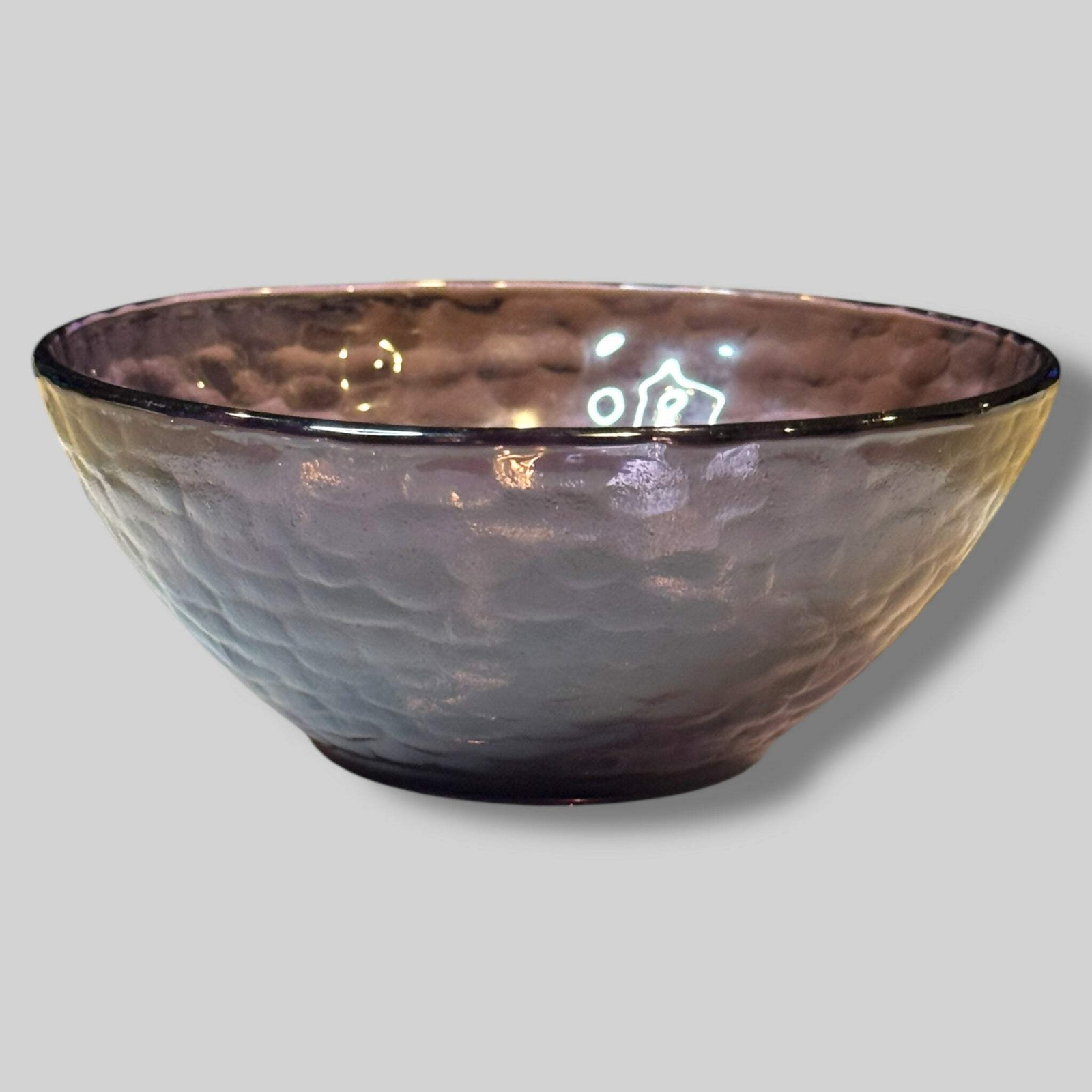 Bormioli Rocco 4-Piece Purple Glass Cereal Bowls 5 3/8 Inch Durable Set