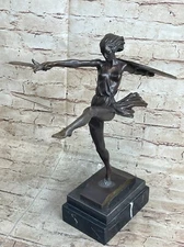 Bronze Statue Sculpture Amazon Female Warrior W/Sword Figure Art Deco Nude