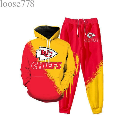 Kansas City Chiefs Tracksuit Hoodies Pants Jog Sweatsuit Sweatshirts  Sweatpants | eBay