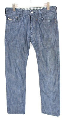 DIESEL Timmen 0R8TC Jeans Men's W31/L32 Straight Button Fly Slightly Faded Blue