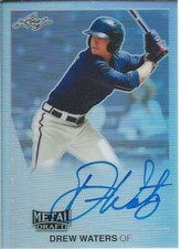 2019 Leaf Metal Draft Baseball DREW WATERS #LT-DW2 Throwback Autograph 20/50