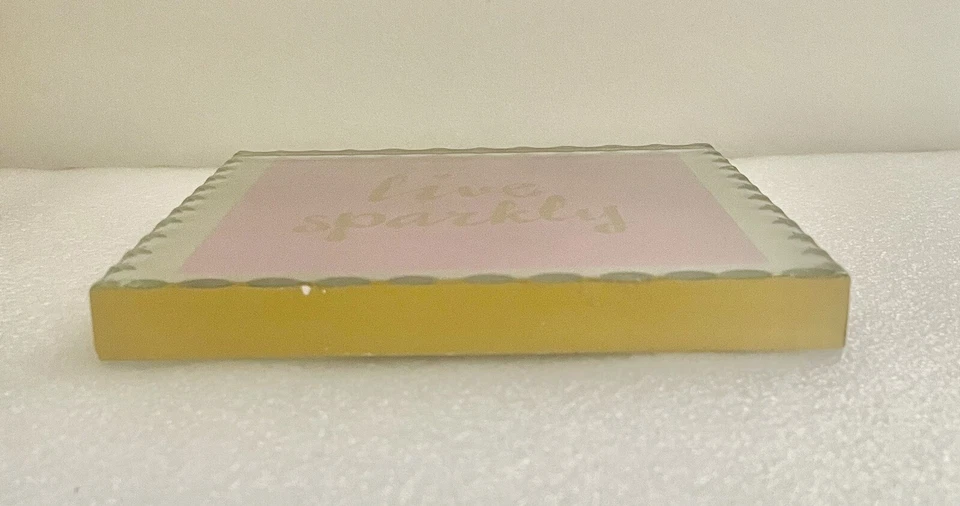 Live Sparkly Inspirational Pink Wall Plaque Oh My Chic Studio By Demdaco 2014 - Image 3 of 4