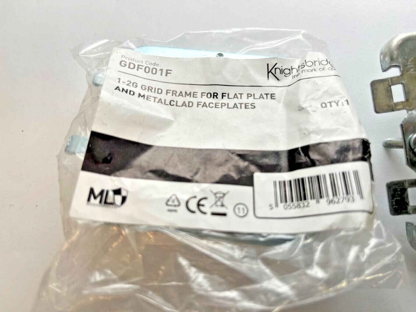Knightsbridge GDF001F 1-2G grid mounting frame for Flat Plate Metalclad