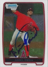 Ariel Pena Los Angeles Angels 2012 Bowman Chrome Signed Card 