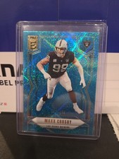 2025 Donruss Elite #87 Maxx Crosby Teal Matrix #/499 Las Vegas Raiders