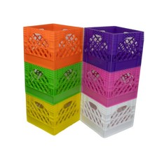 Farmplast Milk Crate 16qt 6-Pack Variety Pack