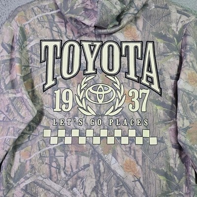 Toyota Camo Sweater Mens Medium Beige Outdoor Hoodie Supra Tacoma GR86 JDM NWT