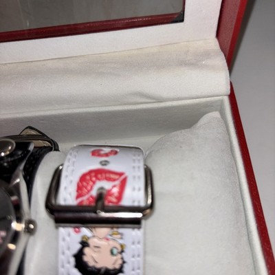 Vintage Betty Boop Watch W/ Leather Band Set of 3 - Pink,White & Black NEW RARE Vintage Betty Boop Watch W/ Leather Band Set of 3 - Pink  main image 2