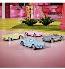Barbie The Movie Hot Wheels Corvette 4-Pack Hot Wheels Collectors Set Mattel   
