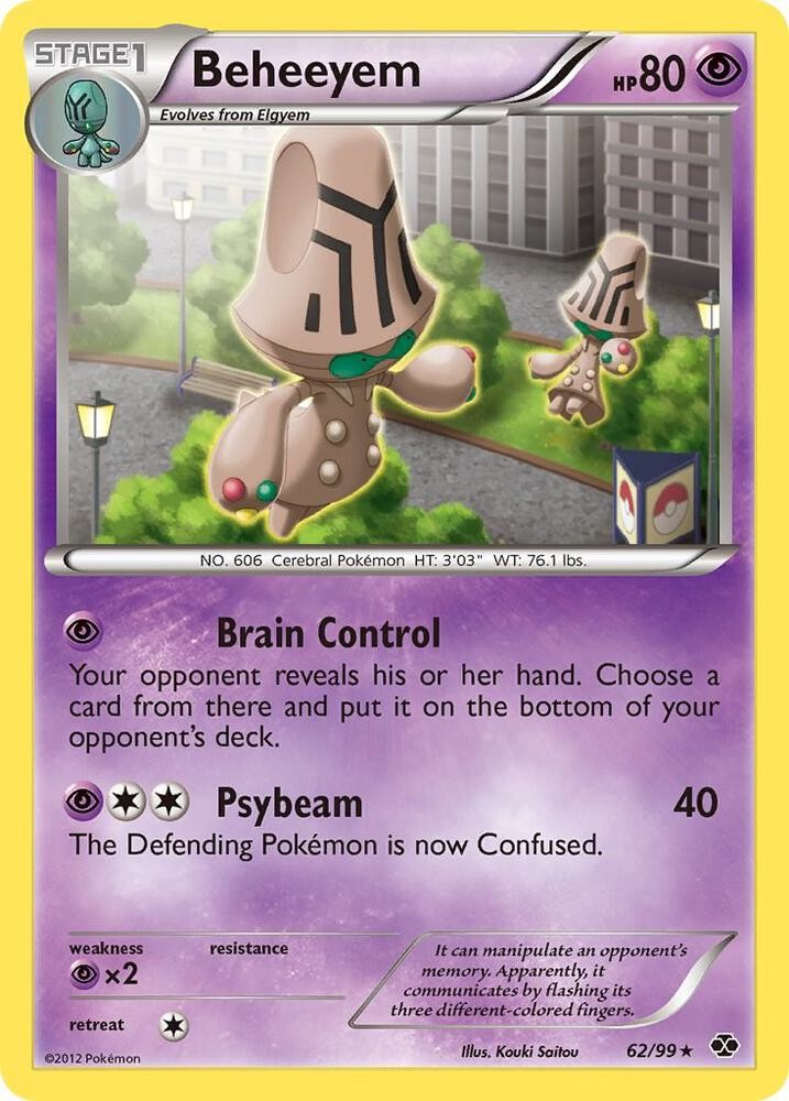 Pokemon TCG Next Destinies Beheeyem 62/99 Rare