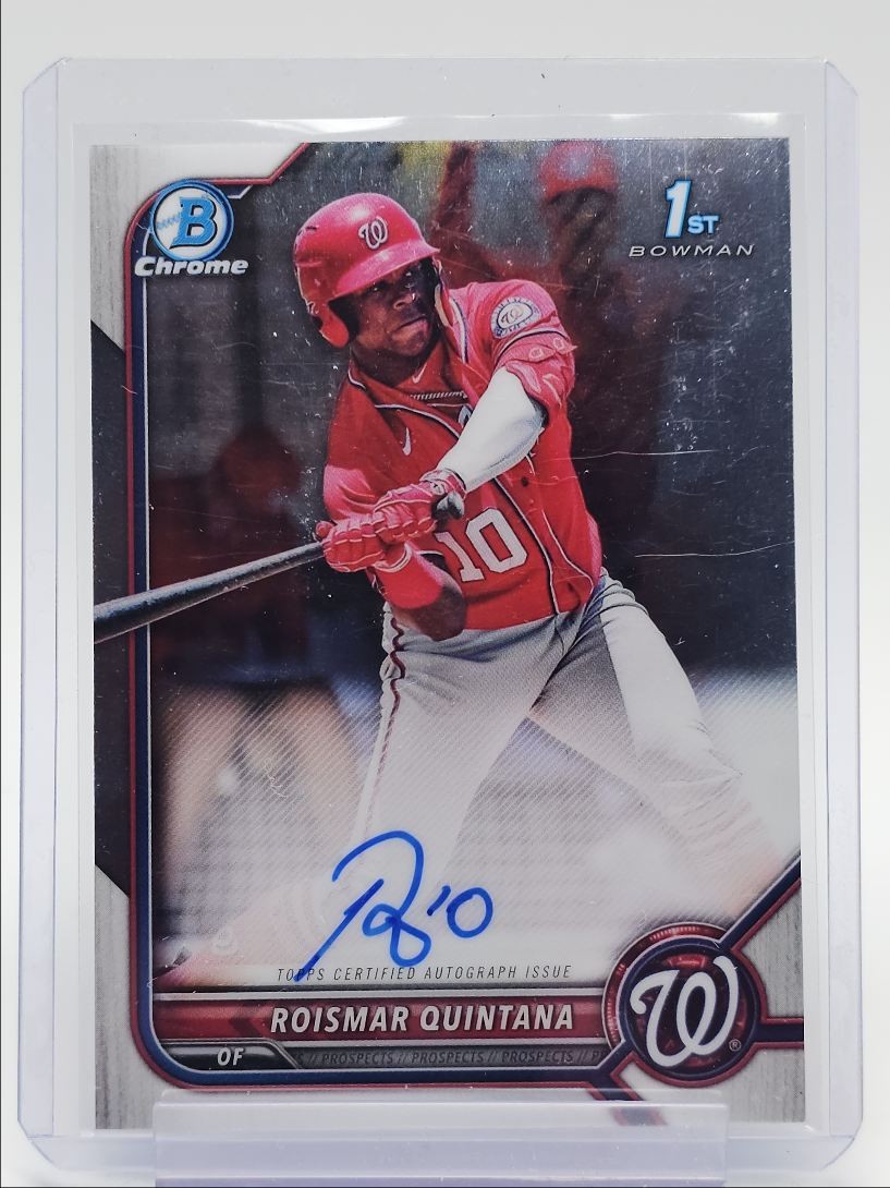 ROISMAR QUINTANA 2022 BOWMAN CHROME 1ST AUTOGRAPH NATIONALS AUTO Q5775