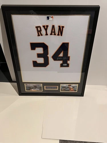 Nolan Ryan Autographed Framed MLB Jersey Houston Astros Beckett