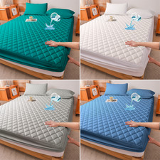 100 Waterproof Mattress Protector Quilted Mattress Pad Cover, Breathable Fitted