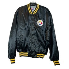 Pittsburgh Steelers Swingster L Vintage Satin Varsity Satin Bomber Jacket Coat