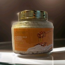 Lovery Almond Milk  Honey Bath Salt Natural Minerals Vitamins Skin Nourishment