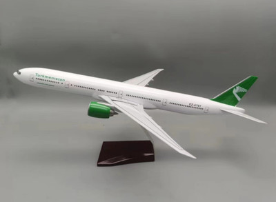 1:157 47CM Turkmenistan BOEING 777-300ER Airplane Landing Gear Resin Plane Model