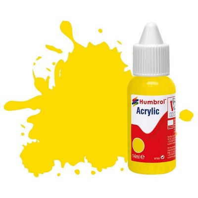 Humbrol Acrylfarbe No 69 gelb glänzend 14 ml schnelltrocknend Modellbau DB0069