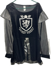 Medieval Knight Renaissance Mens Black Costume Shirt Size XXL Viking Cosplay