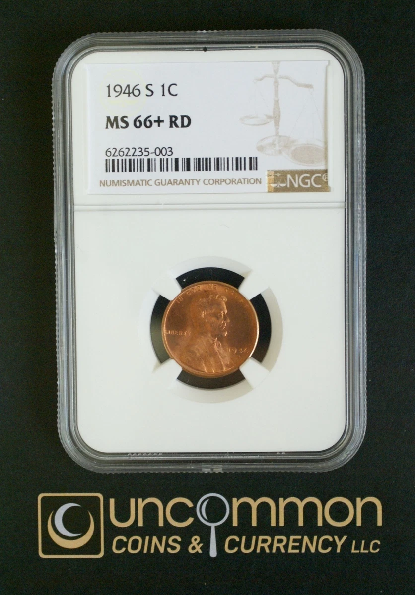 MS 66 Graded 1946 Year Lincoln Wheat US Small Cents (1909-1958