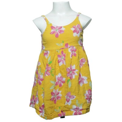Old Navy, Kleid, Größe: 110, Gelb/Mehrfarbig, Baumwolle, Blumen, Mädchen #Qy1