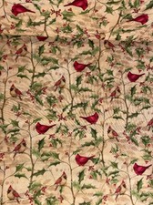 Springs Creative Christmas Cardinals on Vines 100 Cotton By the yard Copy