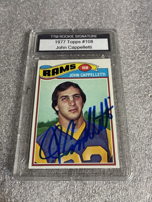 1977 Topps John Cappelletti #108 Autographed Rookie Card - Encapsulated
