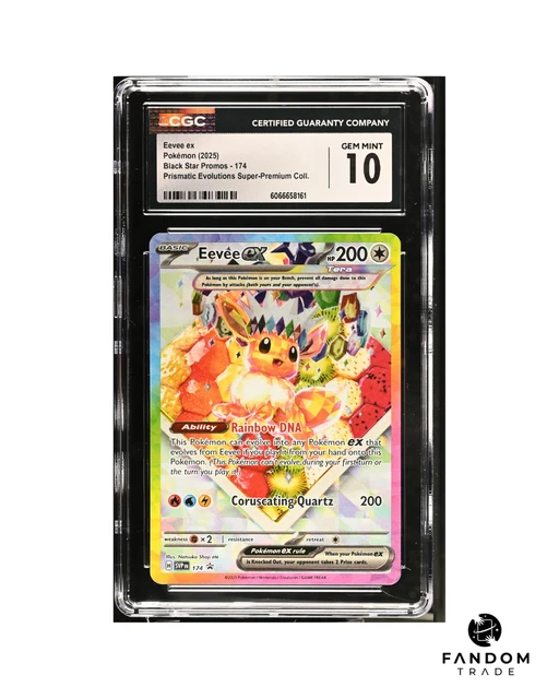 CGC 10 GEM MINT Eevee ex Black Star Promo 174 Pokemon Prismatic Evolutions SPC