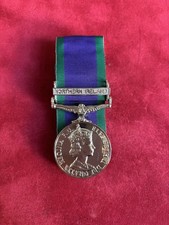 General Service Medal (CSM) UK, Northern Ireland clasp. Full Size Court Mounted.