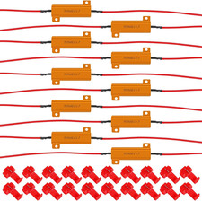 10 Pack 50W 6Ohm Load Resistor Turn Signal LED Resistor Kit Fix Fast Flash Blink