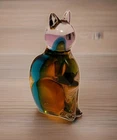 Murano Art Glass Cat Multi-color Layers. Beautiful! Approximately 5" Tall. 15 OZ