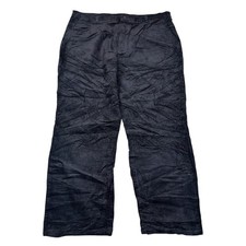 Vintage Corduroy Trousers Pants Chunky Jumbo Cord Relaxed Fit Black Mens W40 L28
