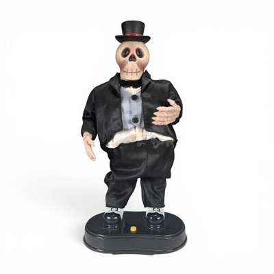 Gemmy Dancing Skeleton Puttin  On The Ritz VTG Halloween Animatronic