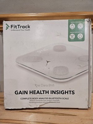 Fit Track Dara Smart Body BMI Composition Scale Open Box White