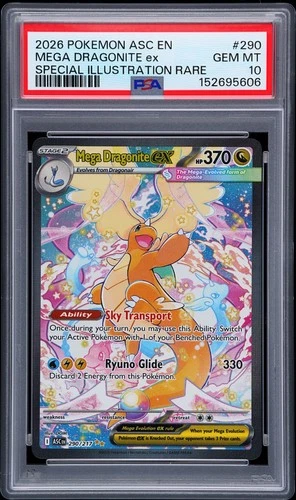 2026 POKEMON ASCENDED HEROES SPECIAL ILLUSTRATION RARE MEGA DRAGONITE EX PSA 10