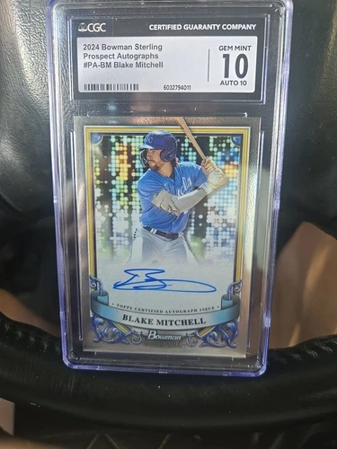 2024 Bowman Sterling - Prospect Autographs #PA-BM Blake Mitchell (AU, RC) CGC 10