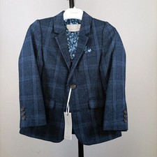 John Lewis Heirloom Collection 3 Piece Suit Boys 4 Navy Wedding Christening