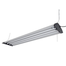 4 Ft 10000 Lumens Integrated 4-Tube LED Shop Light Fixture Plug-In Garage Gray
