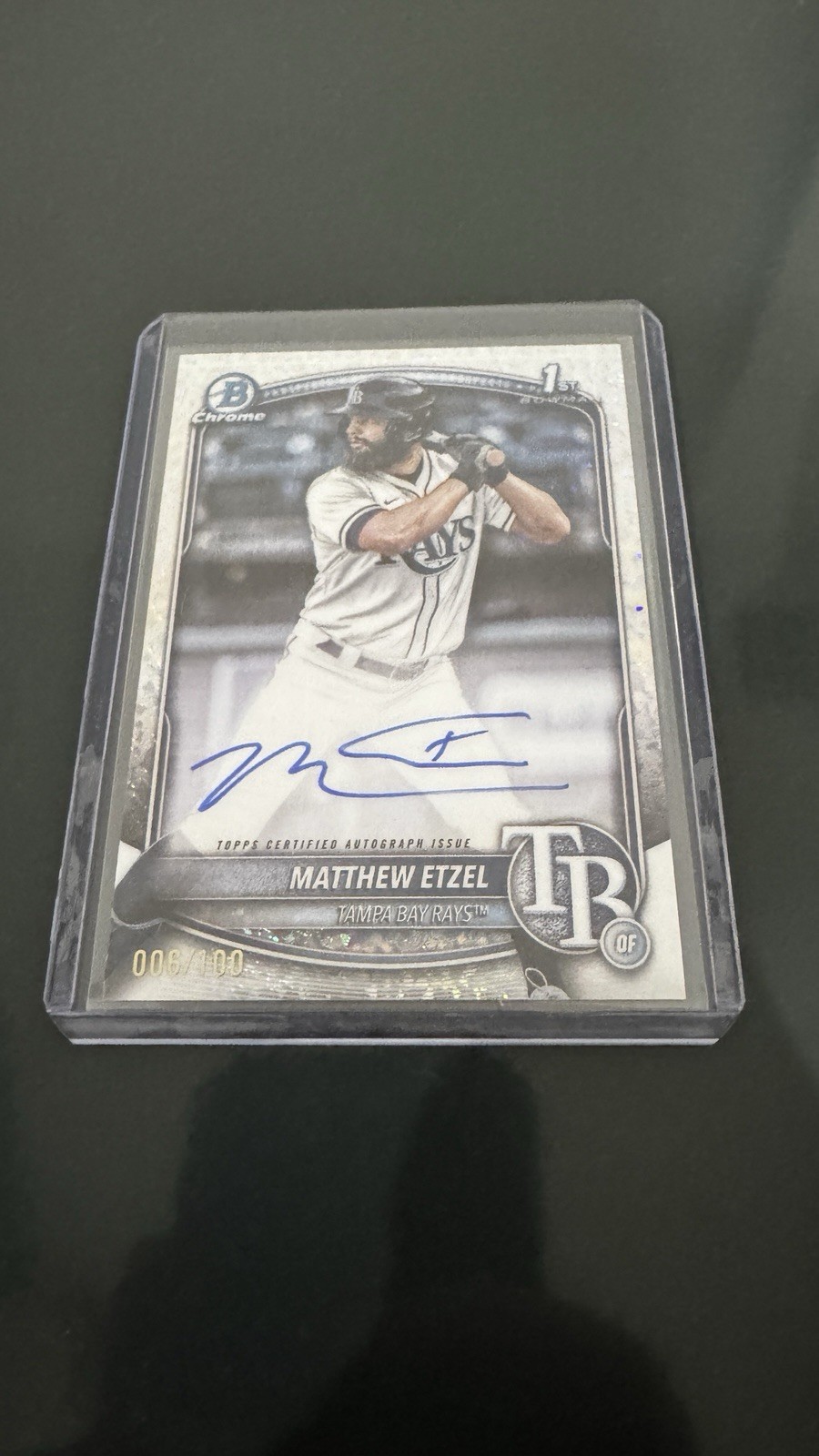 2025 Bowman Chrome 1st Bowman Auto Matthew Etzel Mini Diamonds /100
