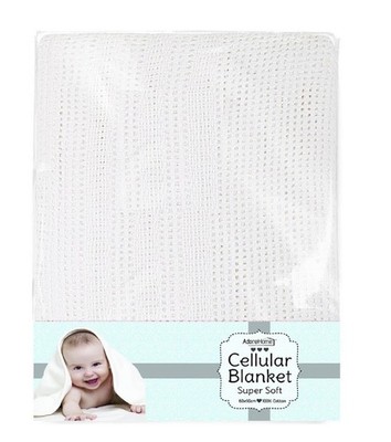 100% Premium Baumwolle Cellular Babydecke Kinderbett Kinderwagen Moseskorb, 60x90cm