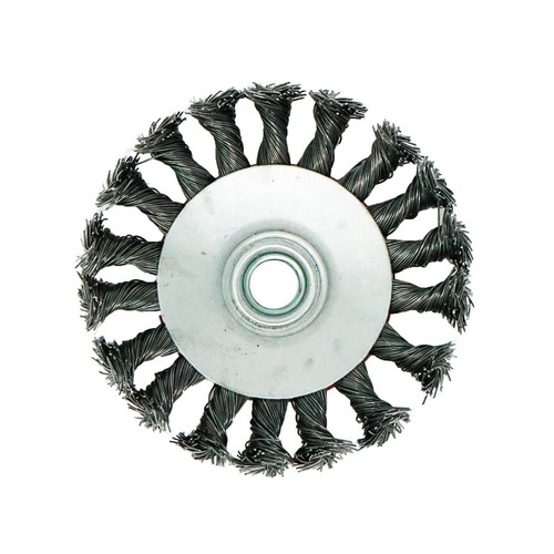 Rueda de alambre de nudo giratorio de 4 piezas 100 mm 4" cepillo para amoladora angular eliminación de óxido exfoliante Reino Unido - Imagen 11 de 11
