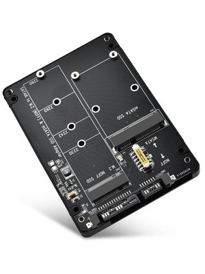 M.2 to SATA Adapter - 2 in 1 Converter for MSATA/M.2 NGFF SSD to 2.5'' SATA III,