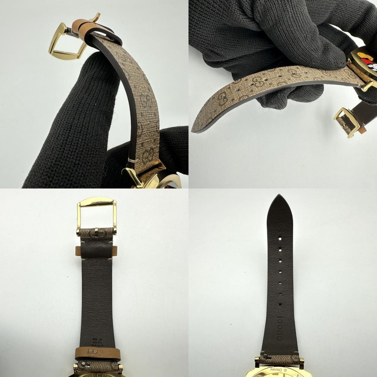 Gucci Mickey Disney Collab Quartz Watch Gold Stainless Steel Used 35mm From Japa thumbnail 9