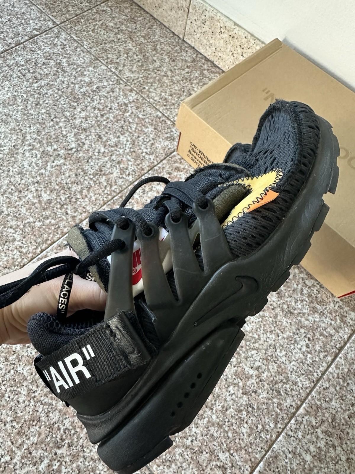 OFF WHITE X NIKE Nike Air Presto x Off White Low Black AA3830 002 Uomo Taglia 4M 5.5W
