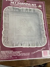 Vogart Crafts AMERICAN ROSE 2526G Net Darning Pillow Kit NOS