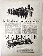 Marching Band Parade Marmon Vintage 1930 Car Ad Magazine Print Advertisement Marching Band Parade Marmon Vintage 1930 Car Ad Magazine Print Advertisement