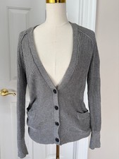 American Eagle Outfitters 2012 Cotton Blend Cardigan Sweater. Pockets. Grey. S