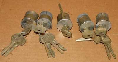 Lot of 5 Sargent OEM IC Core Mortise Cylinder with LA Keyway Keys Locksport