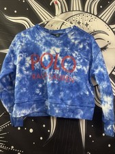 Polo Ralph Lauren Girls Sweatshirt Tie Dye Logo Med 8-10  Shorts