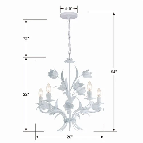 Crystorama Lighting - Five Light Chandelier - Chandelier - Southport - Five - Picture 2 of 4