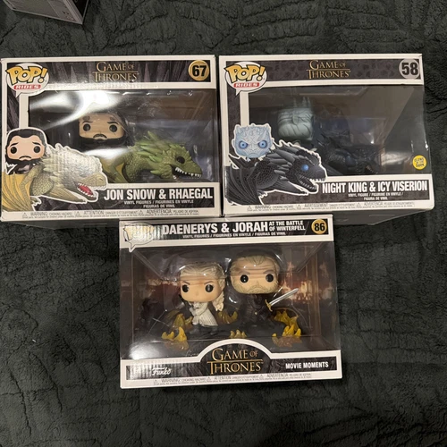 3 Game of thrones oversize Funkos / Pop Rides & Movie Moments